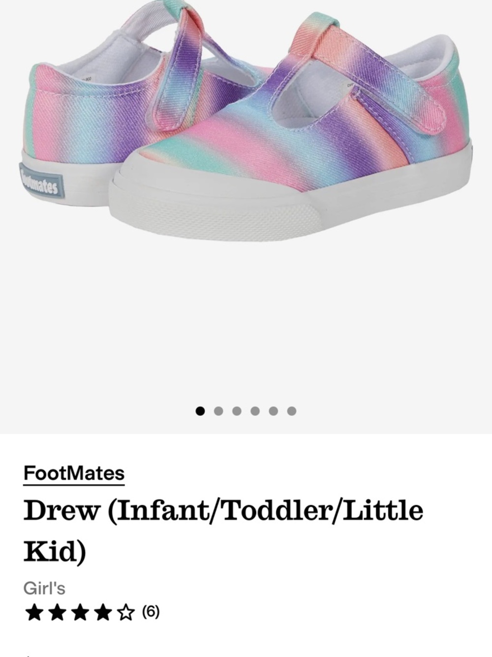 FootMates Rainbow Pastel Mary Jane Sneakers - Pink, Purple, Blue, Mint BRAND NEW